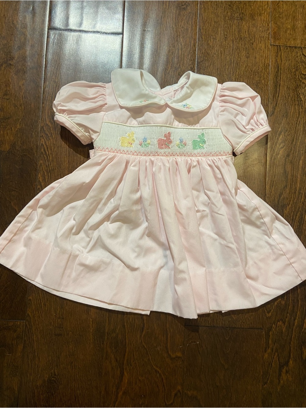 House of Hatten Inc baby girl smocked dress pink SZ 6M